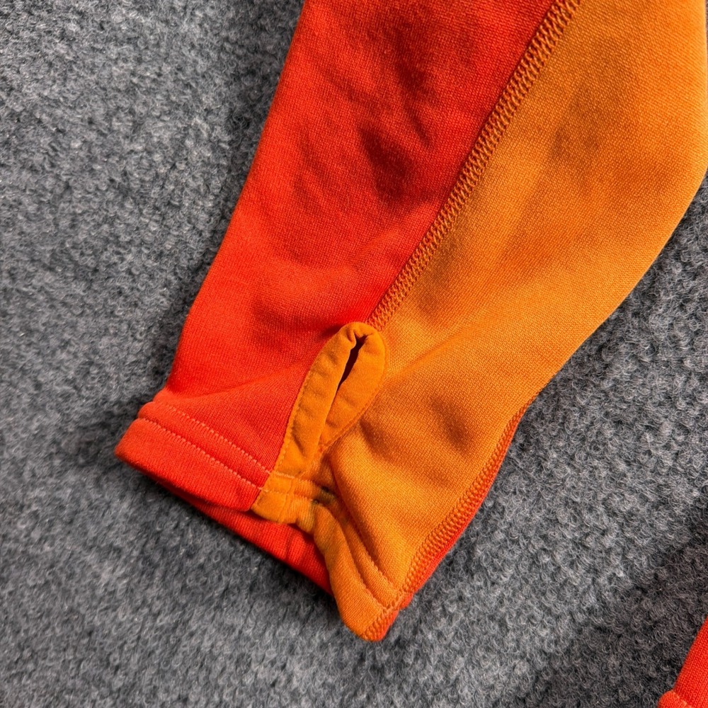Patagonia Capilene Expedition Fleece Pullover Womens L Orange 1/4 Zip Thumbhole - Picture 3 of 16
